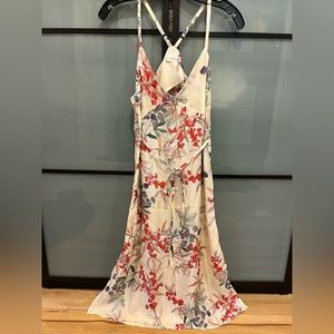 Anine bing silk slip on printed dress
